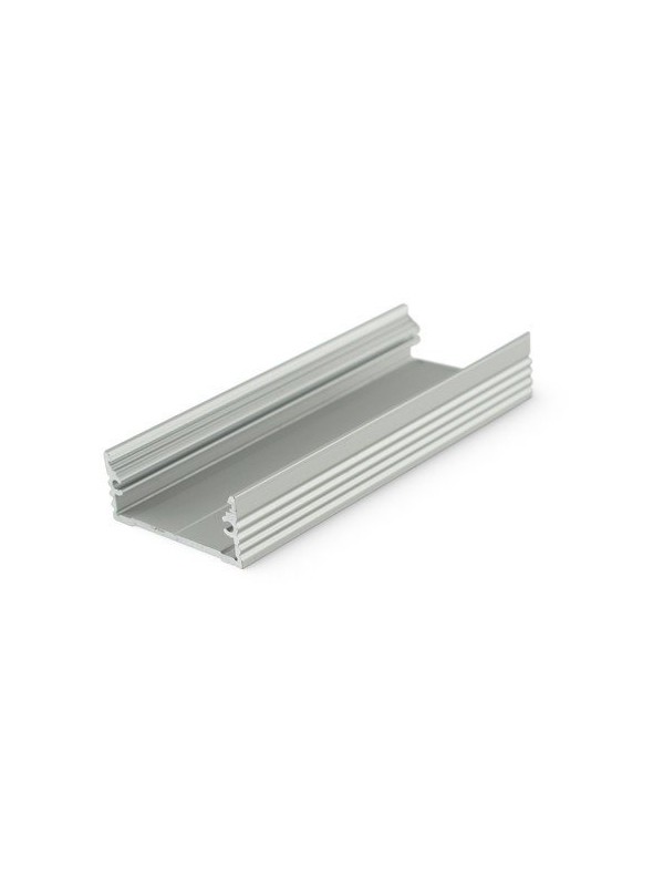 Profilo in alluminio anodizzato argento - 2m