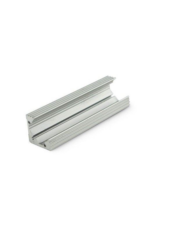 Profilo in alluminio anodizzato argento ad angolo - 2m