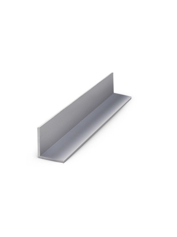 Profilo in alluminio grezzo angolare piatto senza copertura - 2m