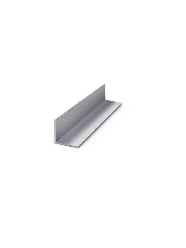 Profilo in alluminio grezzo angolare piatto senza copertura - 2m
