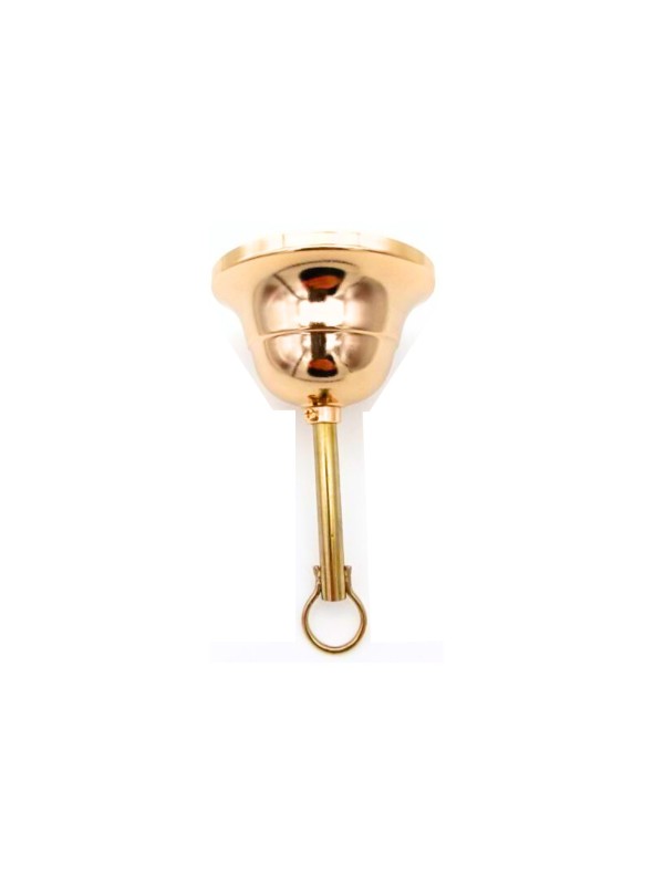 Kit sospensione con rosone Oro dorato diametro 90mm con gancio e puntale