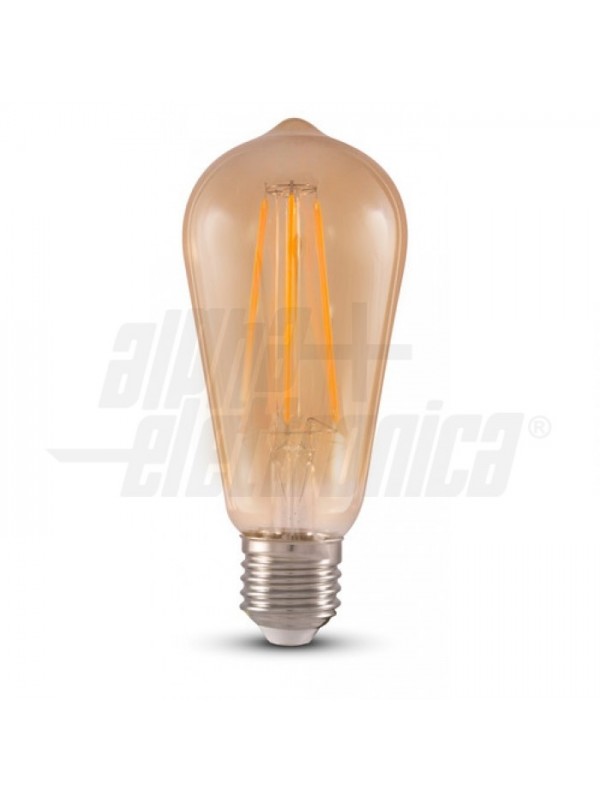 Lampada Edison VIntage ambrata Cono E27 4,5W 330 Lumen Luce calda 1800K