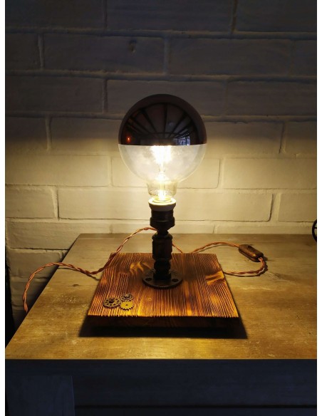 Coppia di basi per lampade da restaurare in legno tipo fiorentino vintage