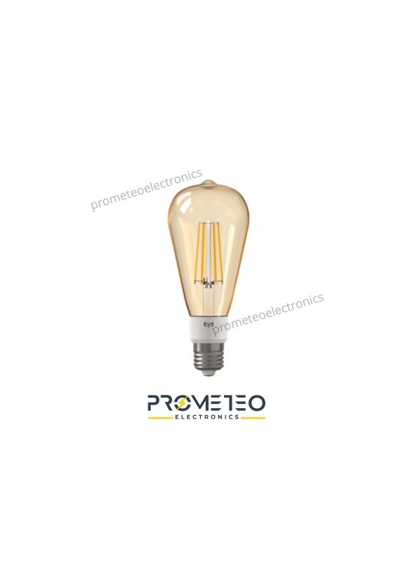 Lampada Edison Smart Wifi Vintage E27 6W 500 Lumen Luce calda 2000K Gold