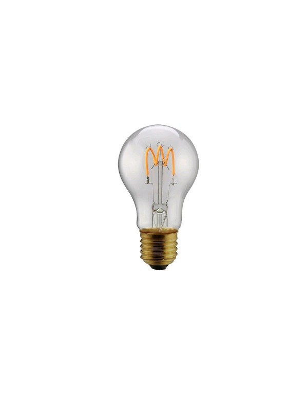 Lampada Goccia Vintage E27 3w Filamenti Curvi Luce 2200k Trasparente Decorativa