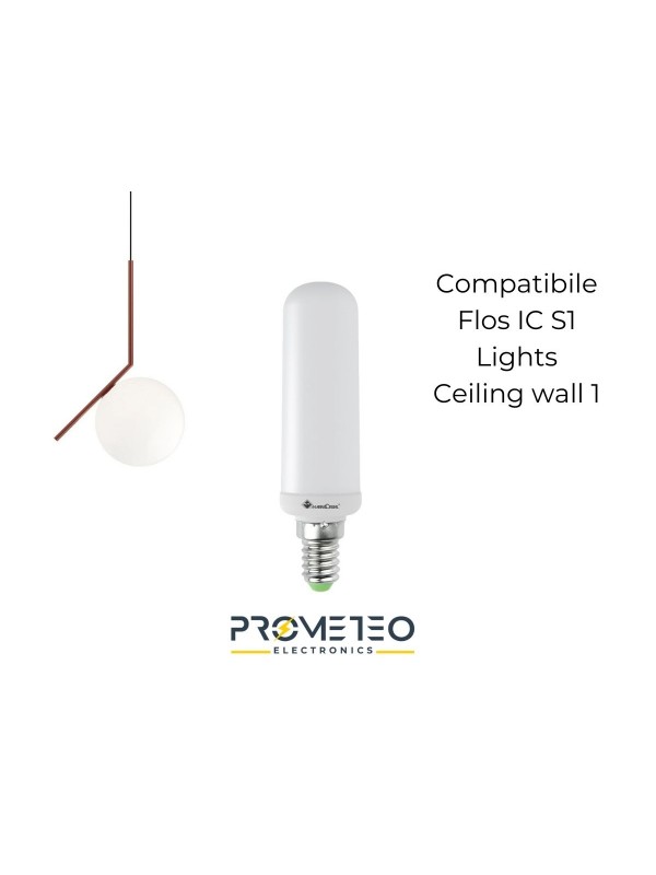 Lampada Led Dimmerabile per Flos IC S1 Lights Ceiling wall 1 E14 8W 950  Lumen