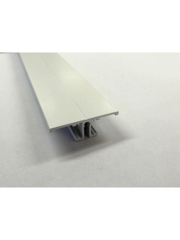 Profilo Alluminio 2mt Colore Bianco Per Strisce Led T Back Light + Staffe + Terminali