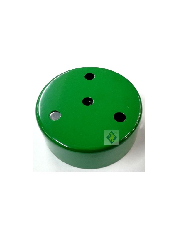 Rosone Cilindrico In Metallo Colorato Verde A 4 Fori Ideale Per Spider