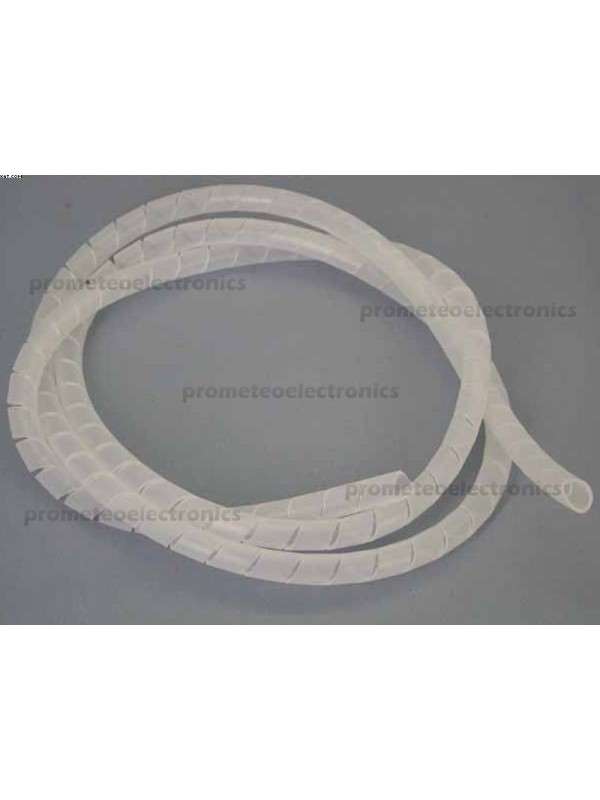 Spirale Spiralina Trasparente Avvolgi Cavi  Per Cablaggio In Politene Naturale Ec 12x14