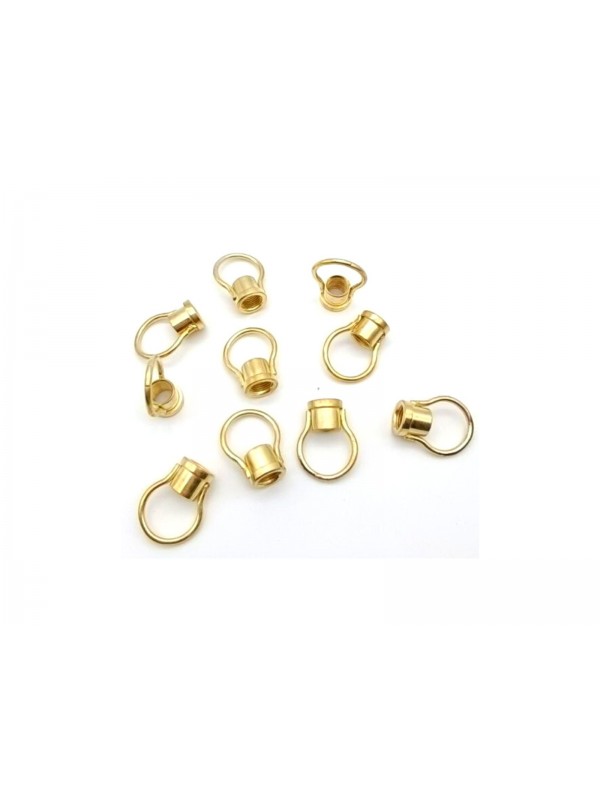 Confezione 10 Ganci in acciaio ad anello Filetto M10 Colore oro