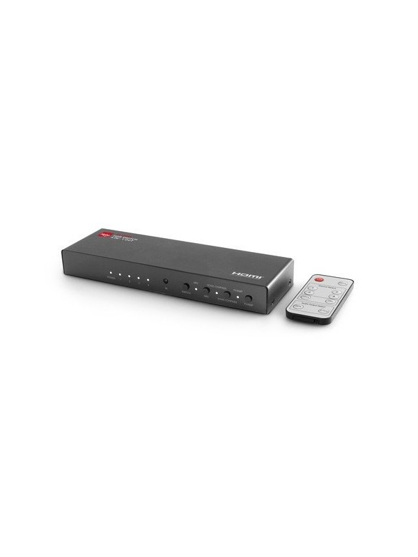 Commutatore HDMI®, 4 in - 1 out 4K@60Hz HDR + Audio Analogico/Digitale - Audio HDMI - con telecomando