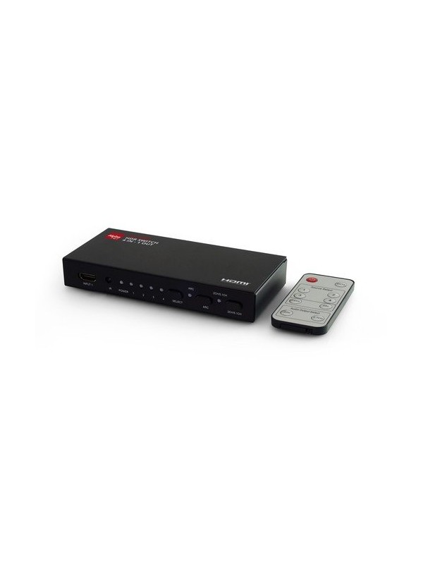 Commutatore HDMI®, 4 in - 1 out 4K@60Hz HDR + Audio Analogico/Digitale - con telecomando