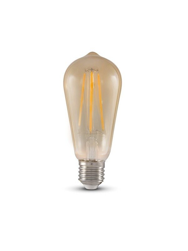 Lampada a filamento led - 230Vac - E27 - 4,5W - Ambrata - Bianco caldo