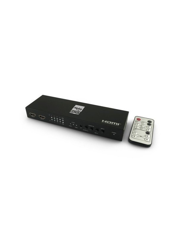 Matrice HDMI®, 4 In - 2 Out 4K@60Hz - Con Scaler - HDR - estrazione audio